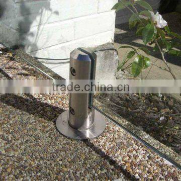 Stainless steel balustrades for glass panel