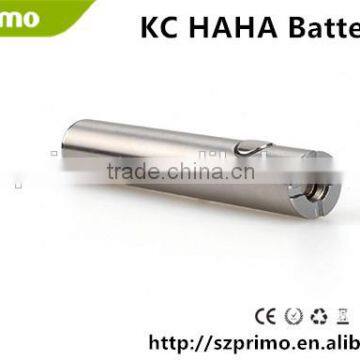 New haha battery 510 thread usb passthrough e cigarette KC vape pen battery