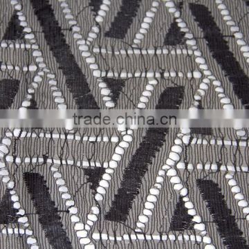 Cotton Polyeter lace fabric for dress 2057