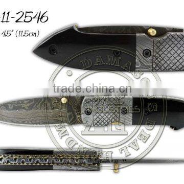 Damascus Steel Folding Knife DD-11-2546