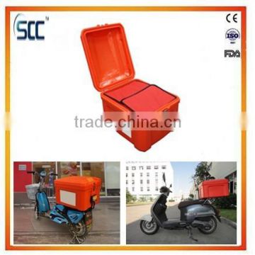 Take away food container for scooter or motorcycle