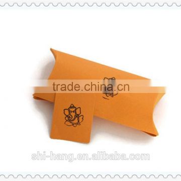 Custom made color kraft brown paper pillow boxes packaging for free sample