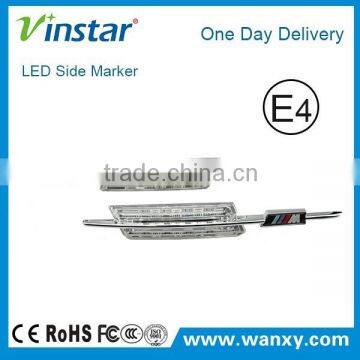 Smoke Clear led side marker light with M logo for BMW E60 E61 E82 E E90