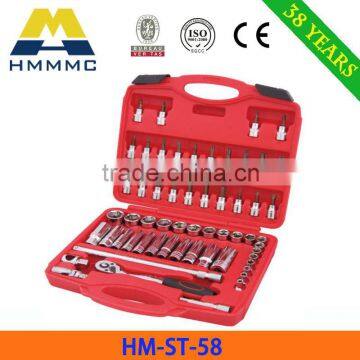 58 PCS 3/8" DR. Socket Wrench Set Chinese Professional Hand Tools Supplier