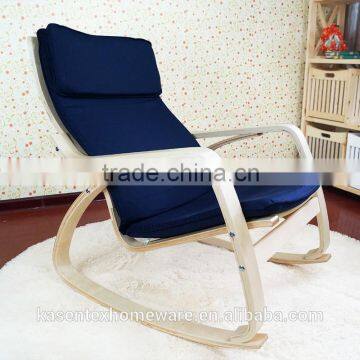 Deep blue Bent plywood armchair chaise longue leisure chair