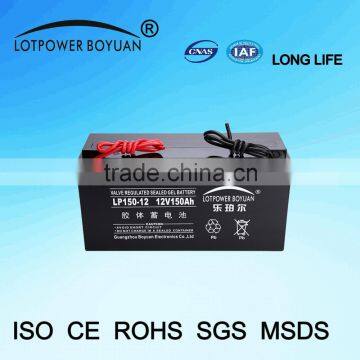 Newest 12v 150ah Rechargeable Gel battery For DC Panel