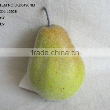 Decorative Artificial Foam Pear 3"*4.5" With Emulation Sugar for Havest Home Decoration photo-2