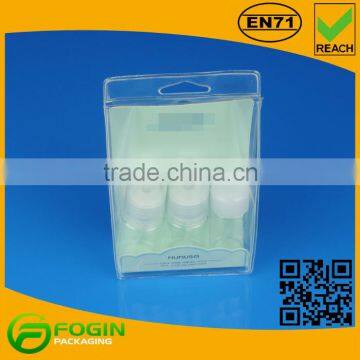 transparent cosmetic heat seal pvc bag