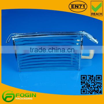 pvc travel cosmetic packaging zipper bag