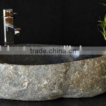 Natural countertop cobblestone basin