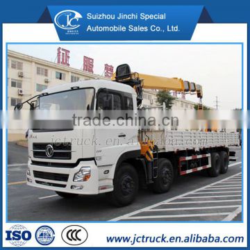 DongFeng 8X4 crane truck with 16t/18t/20t XCMG crane, telescopic boom truck mounted crane on sale