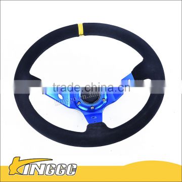 Auto Parts Universal Racing Suede Steering Wheel 350MM