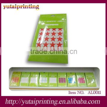 Red star shape blank self adhesive shipping labels