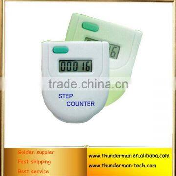 Big Logo Position Promotional Digital Single Function Pedometer with Clip