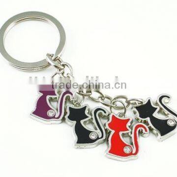 Fashion Key Chain With Cat Style Zinc Alloy