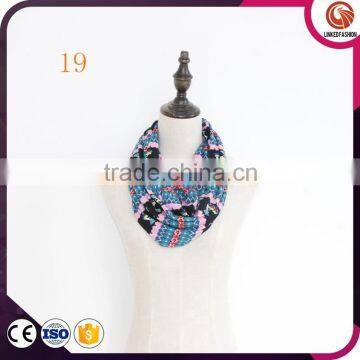 wholesale infinity scarf fleece snood custom scarf soft polar plush aztec nordic deer printed scarf