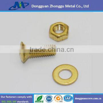 Brass screw nut and washer