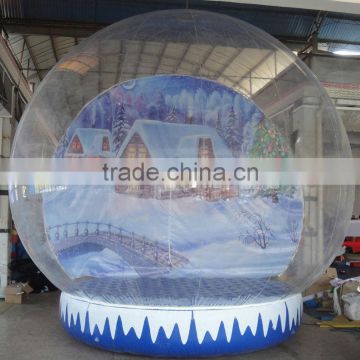 XMAS INFLATABLE SNOW GLOBE 5M INCLUDING AIRPUMP AND BLOWER