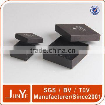 Good Value Custom Logo Printed Black Matter Lamination Gift Box Black Small Jewelry Box photo-5