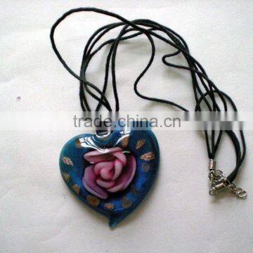 Stained Glass Necklace In The Shape Of Heart