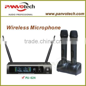 Professional microphone wireless with rechargeable handheld mic