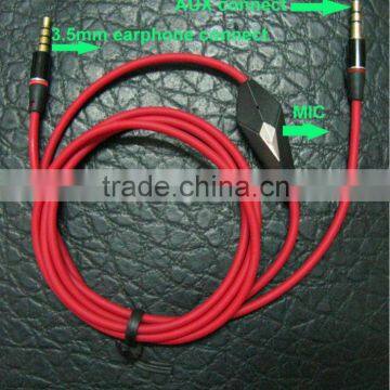 3.5mm AUX Audio cable for Iphone/car with Hands-free MIC