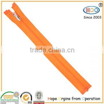 Zipper factory wholesale separating ykk nylon/coil/spiral zipper for garment