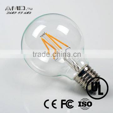 New Design Warm White 2200K E26/E27 Led Lamp 4W 6W 8W AC 110V 220V G80 Led Goble Lights Warm White 360 Degree Led Filament Bulb photo-5