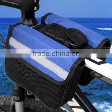 Cycling Bicycle Bike Top Frame Saddle Bag Double Pannier Tube Pouch Phone Holder/bicycle bag