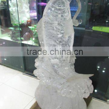 Animal Design Fish Shaped Transparent Crystal Fish Crystal Carving Fish photo-2