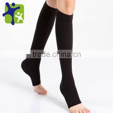 Unisex open toe compression stockings ,medical Graduated 23-32mmhg compression stockings