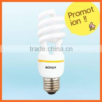 Mix-powder half sprial15W energy saving light/lamp/CFL with high brightness CCC CE