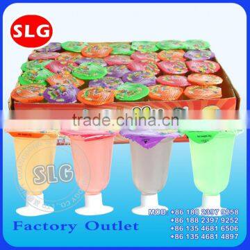 Fruity colorful jelly cup candy