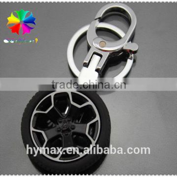 automobile tires metal custom keychain for 4S gift