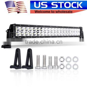 US Stock 120W Led Light Bar Spot Flood Combo Work Driving Atv Ute Suv Bar Offroad 4WD