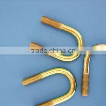 china manufacturer u- bolt yellow zinc plated high quality bolts