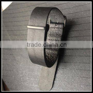 Nato 1 piece real leather watch band strap 20mm