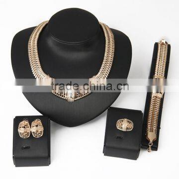 Exaggerated Statement Jewelry Sets Hollow Large Lariat Necklaces Fashion African Bride Jewelry Sets