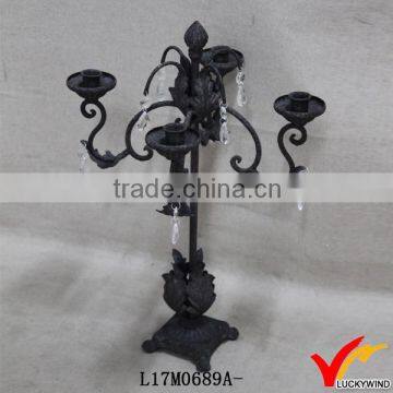 metal wholesale rustic 4 arm candlestick holder