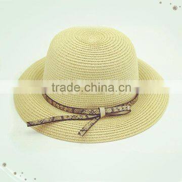 Fashion Dark Brown Nature Straw Hats Sun Caps