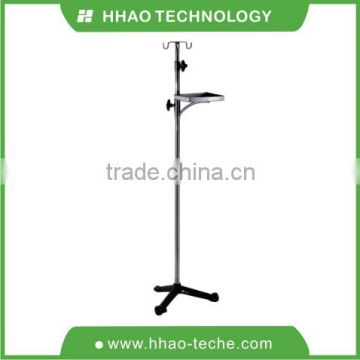 Height adjustable stainless steel hospital I.V. drip stand