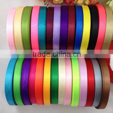 Wholesale Single Face 100% polyester Satin Ribbon For Wedding Decoration Gift Packing DIY Crafts colorful tape 25yards/roll