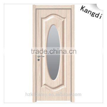 PVC wood design with vision panel glass door