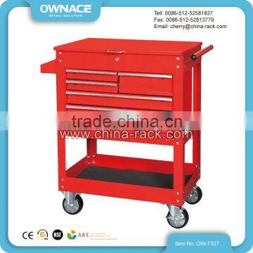 Professional 5 Drawers Tool Box Roller Cart For Tool Storage