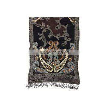 Wool Embroidery Shawls - 9756-02