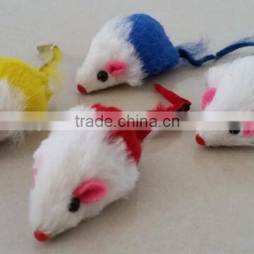 Mice Cat Toy - 25 Fur Mice 2" Long - Multicolored REAL RABBITS FUR MICE TOY photo-2