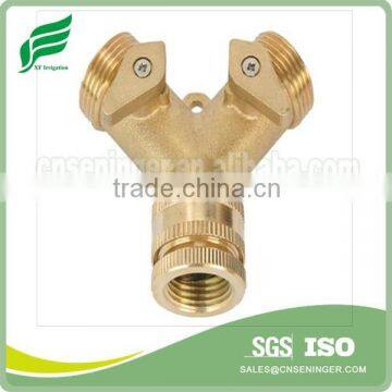 1/2&3/4" Brass Y-Switch coupling with swivel without nipple