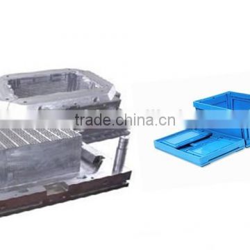 Taizhou New Plastic Injection Folding Close Crate With Lid Mould,Plastic Foldable Container Mould