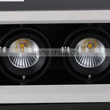 Double-head cob led venture lamp square 2*9w COB grille spotlight cob downlight