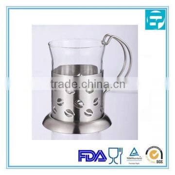 350ml / 3-cup Stainless Steel Glass coffee mugs